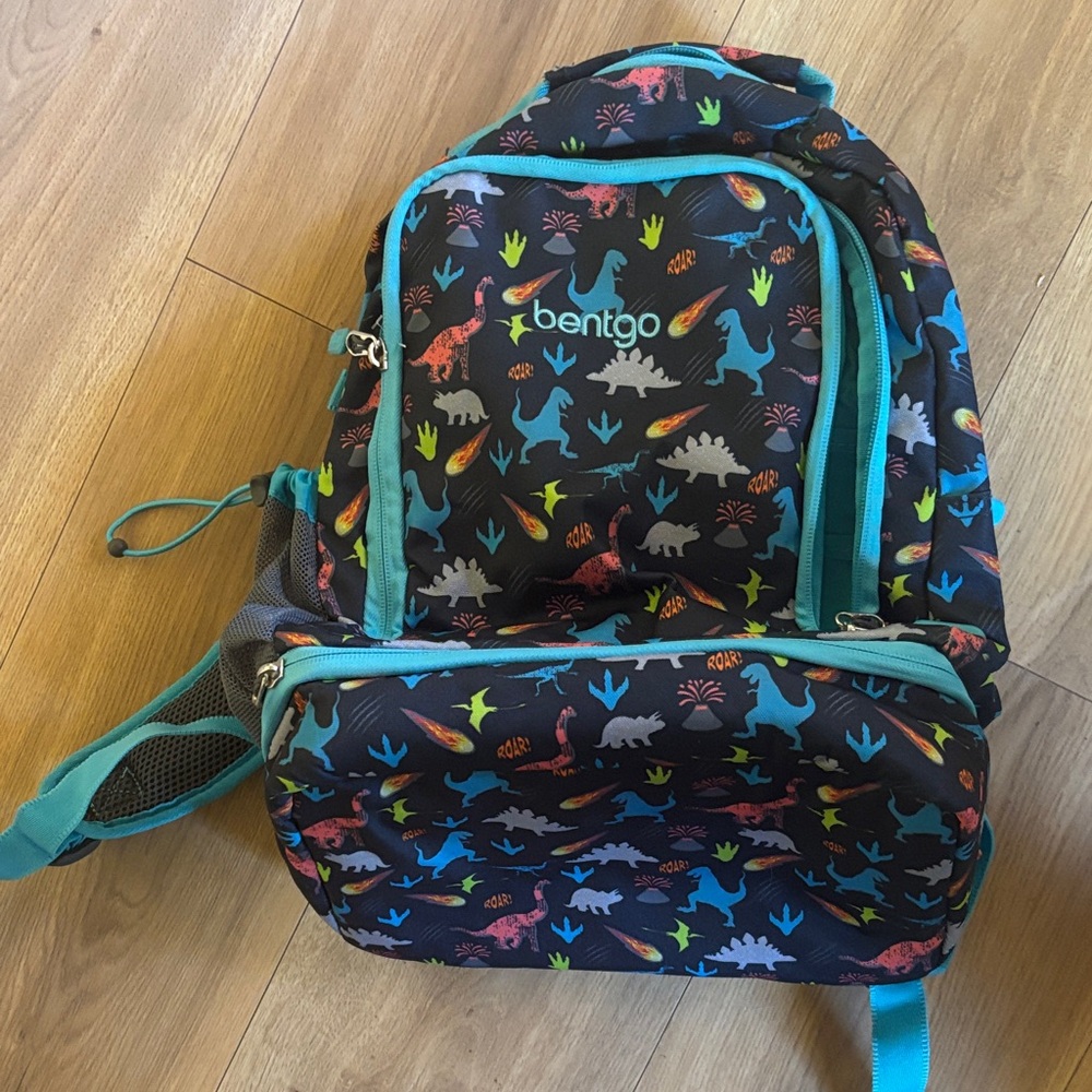 Kids Dinosaur Adventure Backpack - Black and Blue